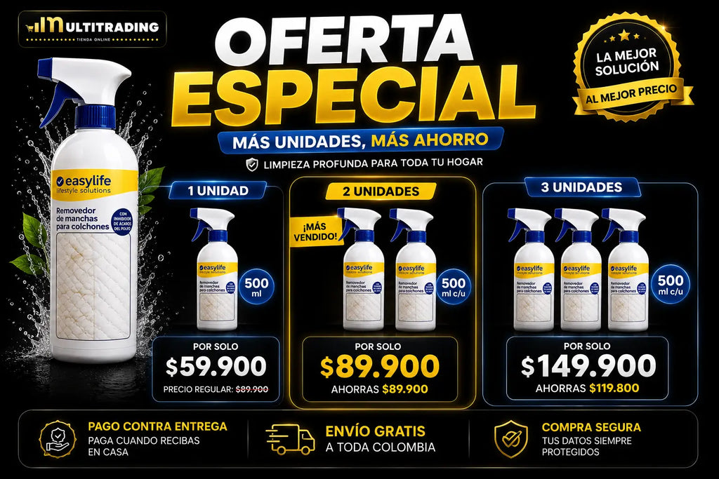 Poderoso Removedor de Manchas para Colchones