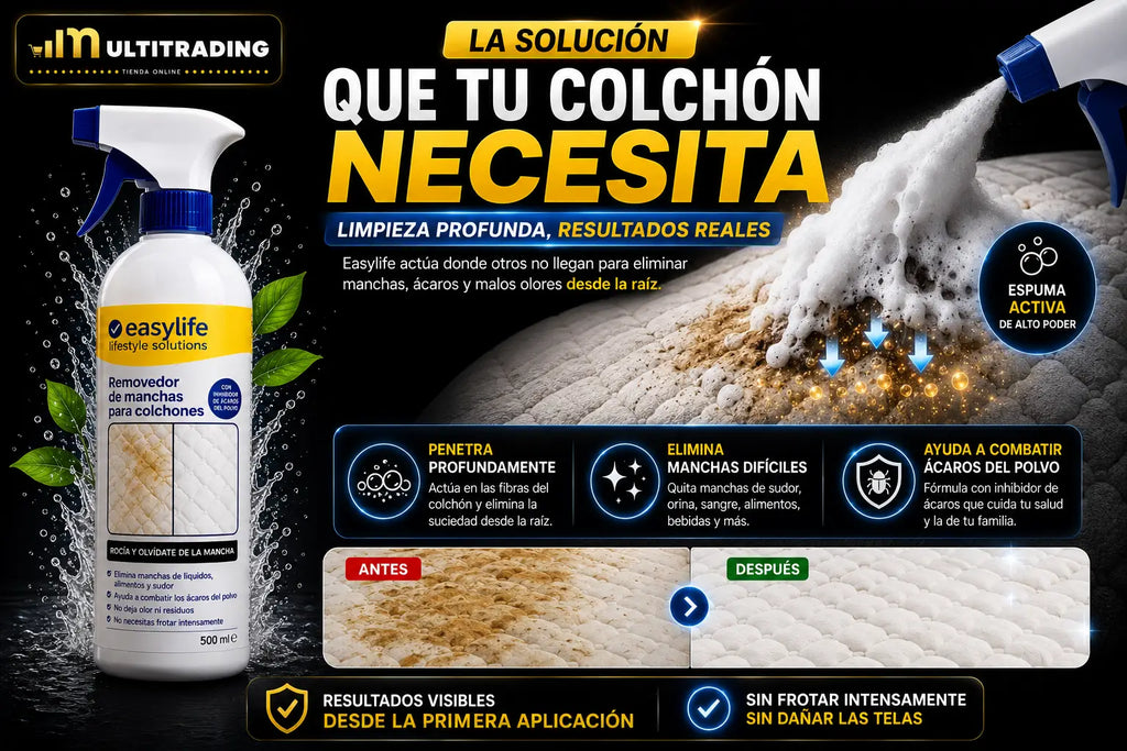 Poderoso Removedor de Manchas para Colchones