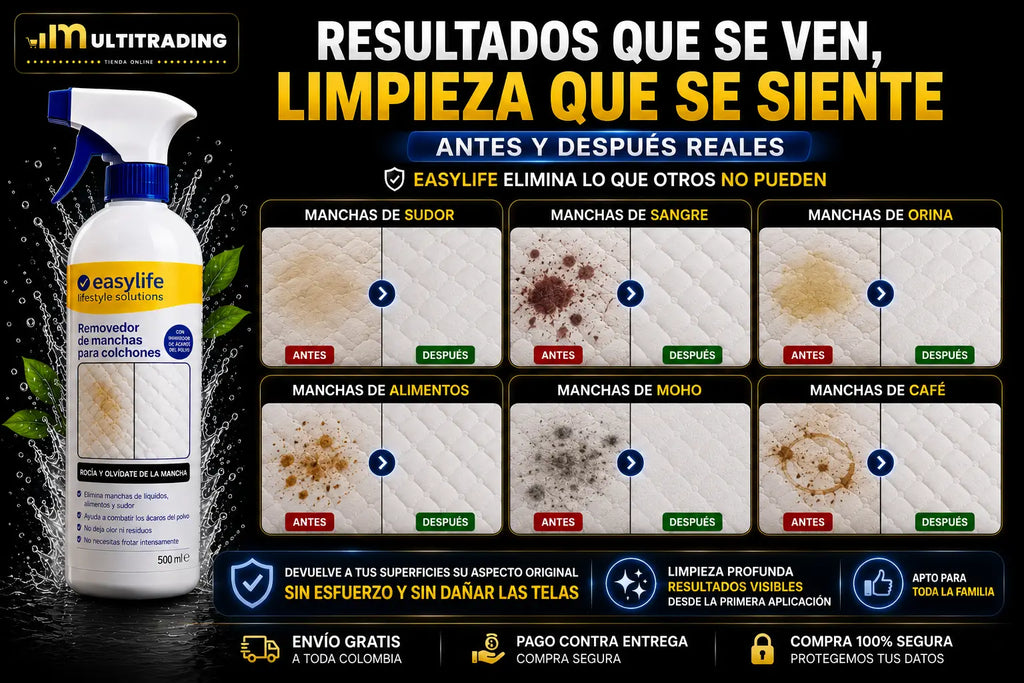 Poderoso Removedor de Manchas para Colchones